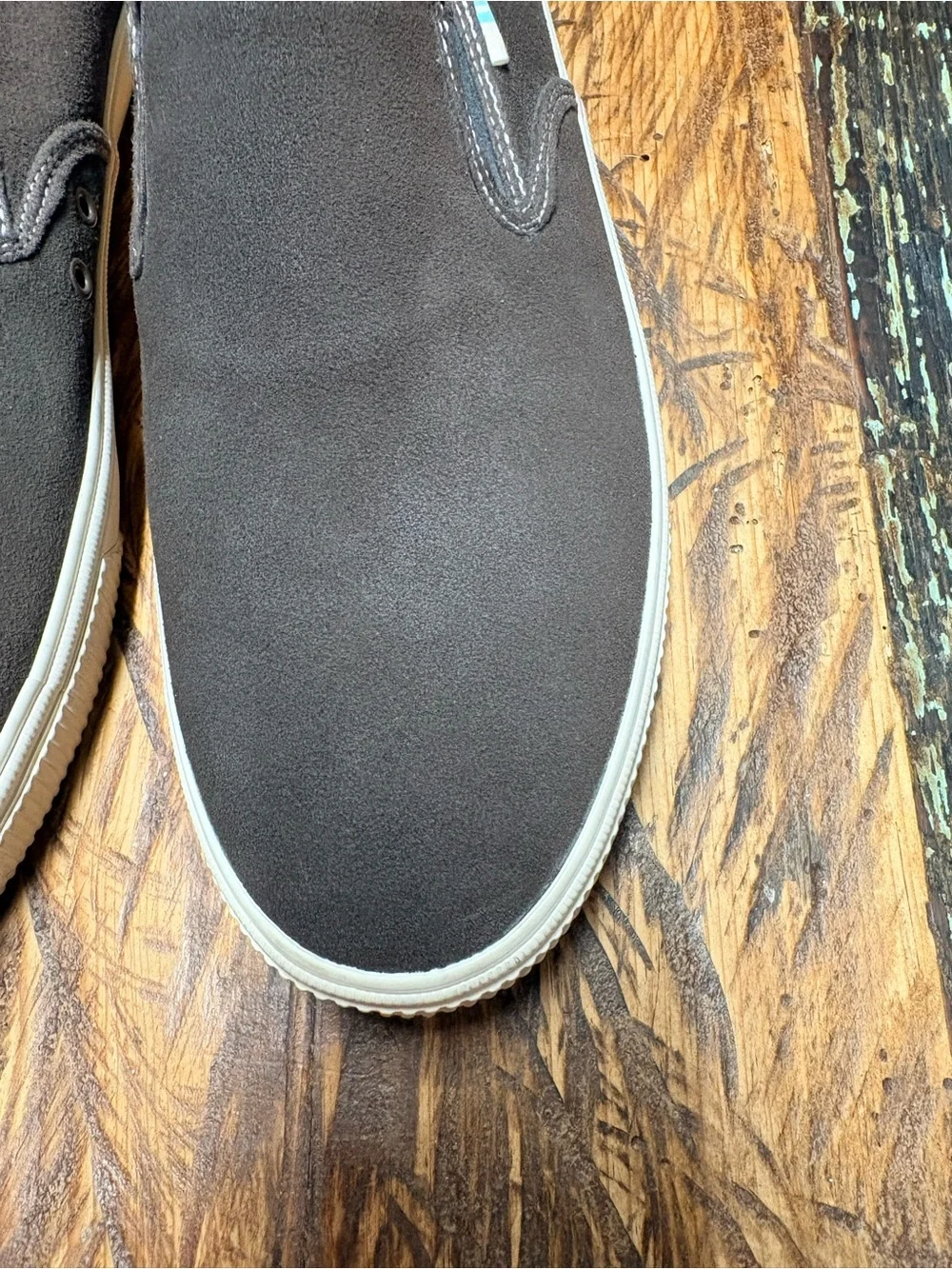Toms Nubuck Leather Chocolate Brown Slip On Comfort Loafers Mens Size 10